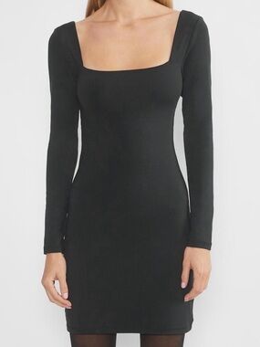 aritzia black long sleeve dress Aidan Mattox womens Crossover Halter Gown, 2, Black main image 0